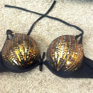 Victoria secret size 36 dd sequined bikini top
